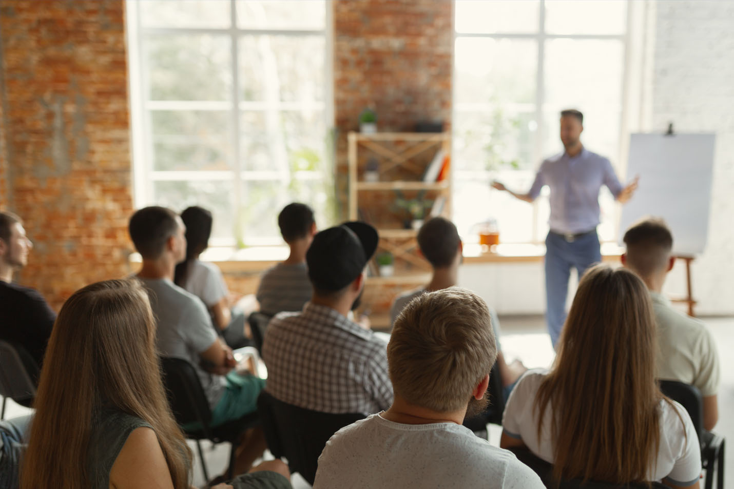 A man leading a presentation