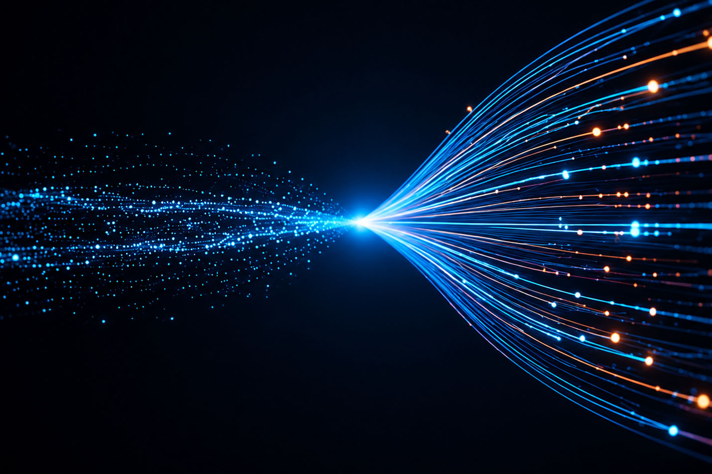 Digital lines connecting the world to the internet