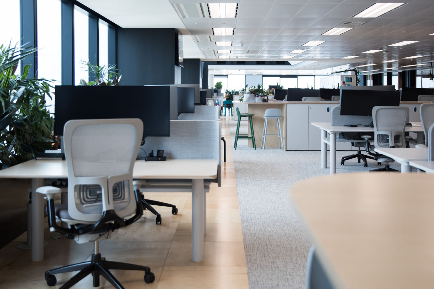 An empty office space